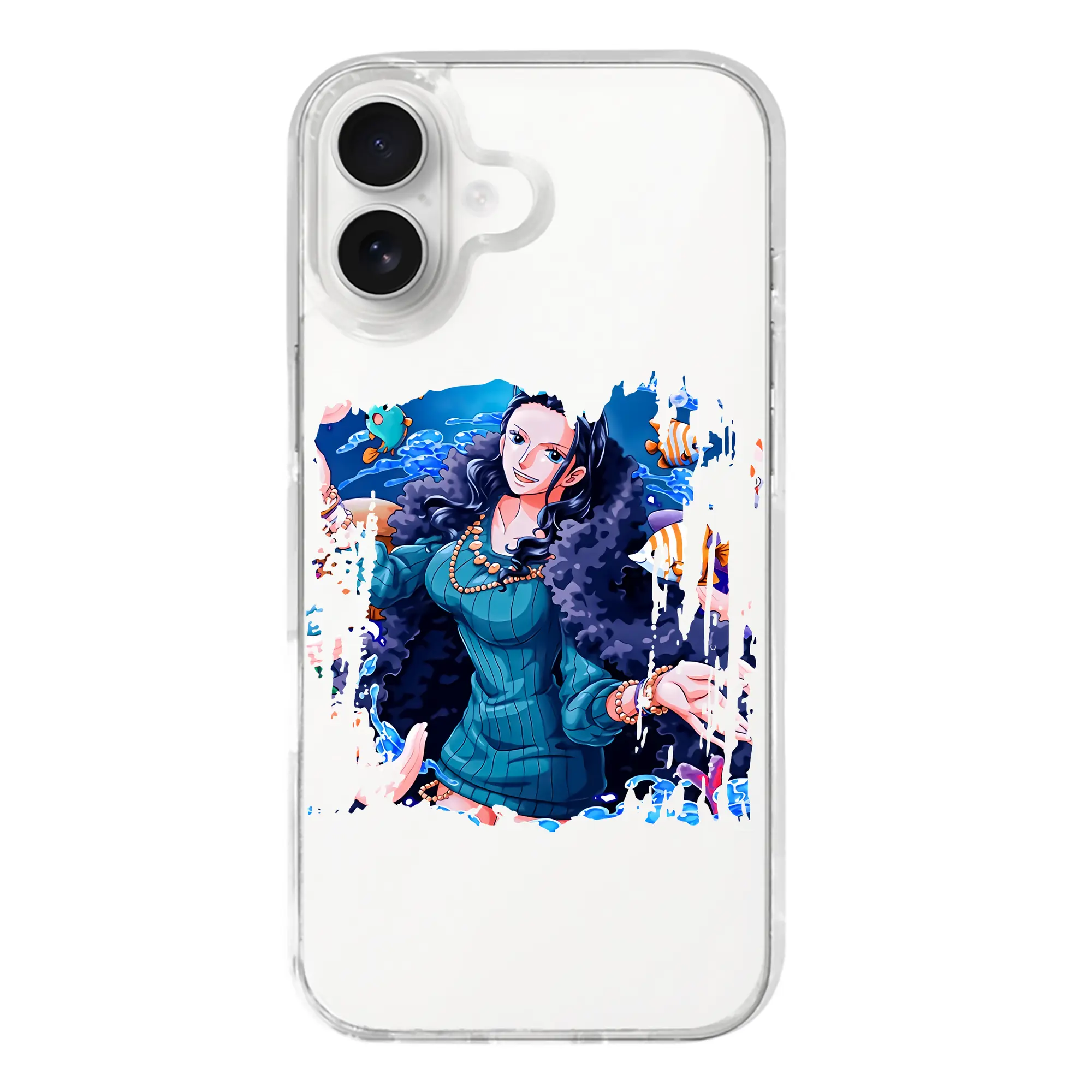 ワンピース グッズ ニコ・ロビン - iPhone 17シリーズ 透明スマホケース – 薄型・耐衝撃・精密フィット保護カバー